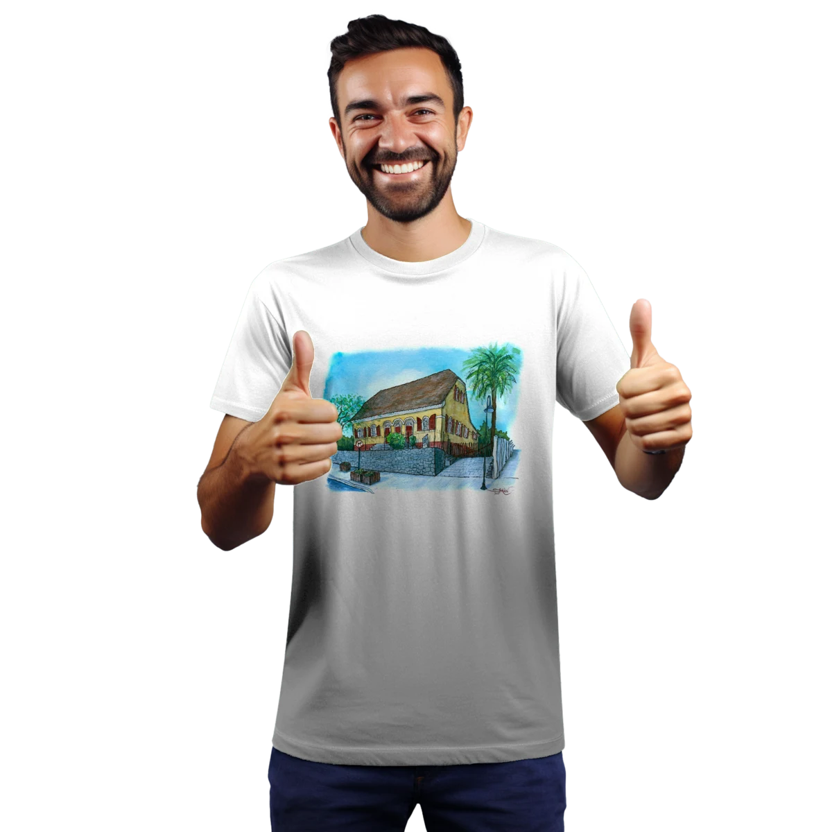 Pessoa vestindo camiseta Leve Araucária